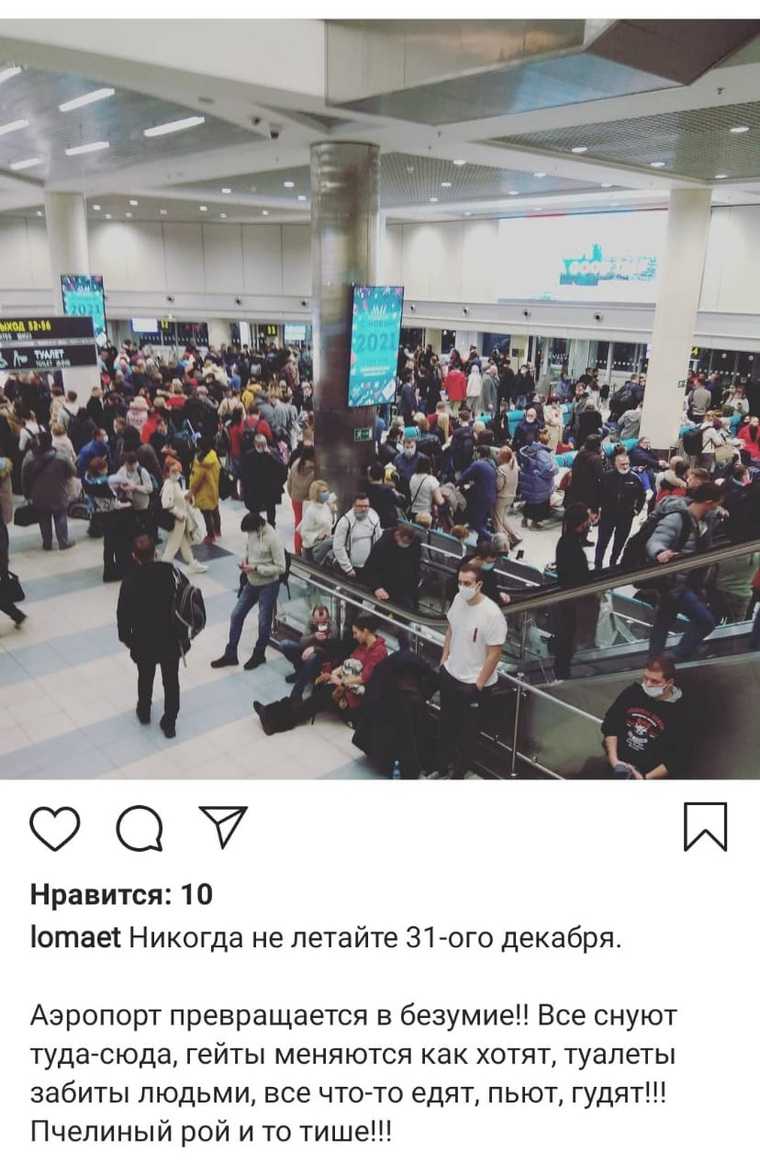 Застрявшие в Домодедово россияне делятся впечатлениями в соцсетях. «Треш-год еще не закончился»